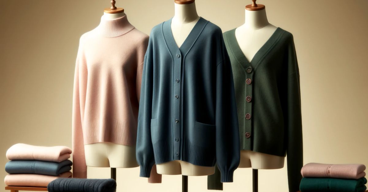 Forskellige typer cashmere sweatere